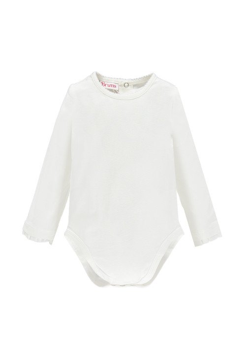  Body in jersey maniche lunghe Bianco - Abbigliamento neonata