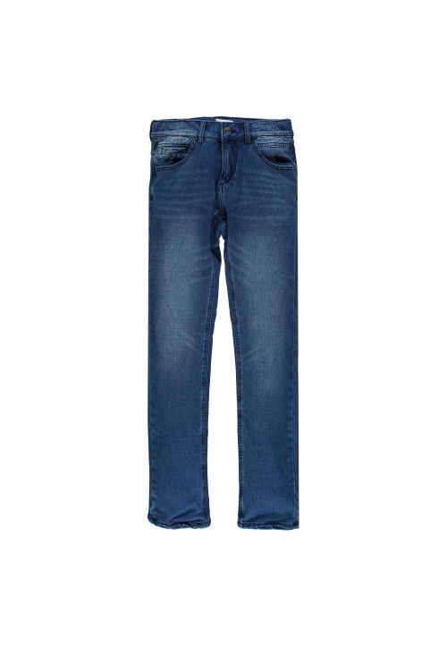 Brums Pantalone in felpa effetto denim stretch Azzurro