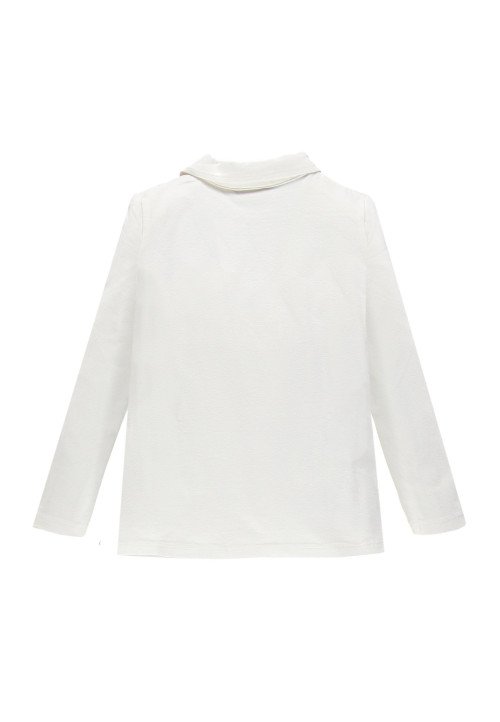  Lupetto in jersey stretch  Bianco - Abbigliamento bambini online | Vestiti per bambini - Outletbambini bambina