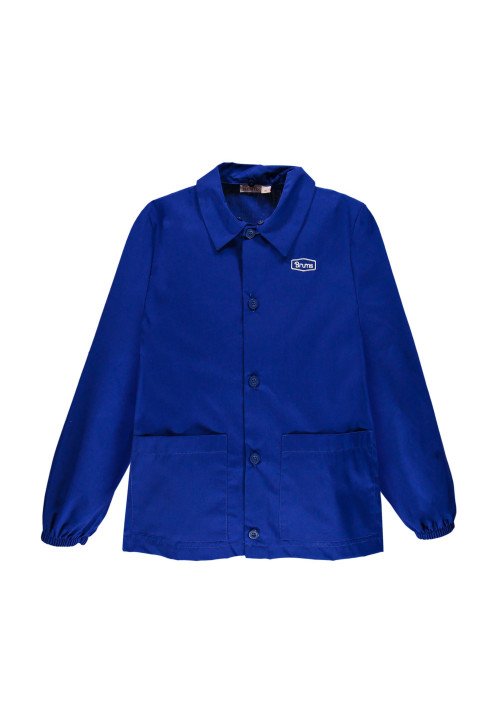  Grembiule azzurro a casacca chiusura bottoni Blu - Abbigliamento bambini online | Vestiti per bambini | Outletbambini | Bambino