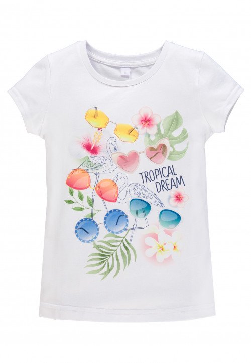 Fantaztico T-Shirt Tropical Dream Bianco