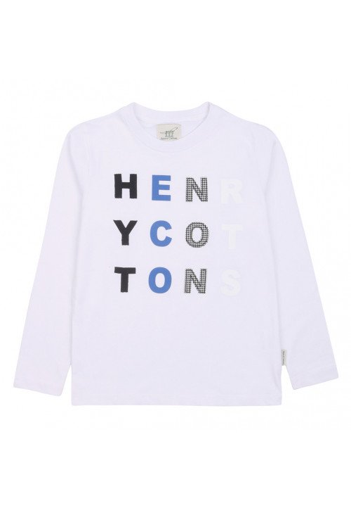 Henry Cotton's T-shirt Logo Bambino Bianco