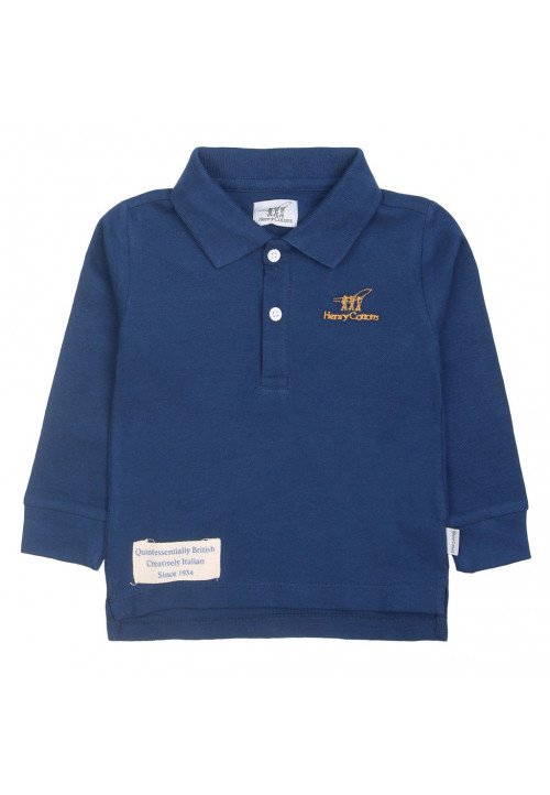 Henry Cotton's Polos (Long Sleeve) Blue