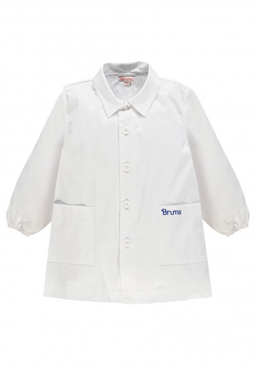 Grembiule basico bianco con bottoni - Abbigliamento bambino e ragazzo 4-18 anni