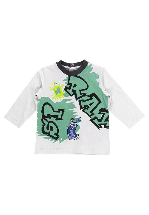  Bimbus T-shirt manica lunga girocollo grigio Grigio Grigio - Abbigliamento da neonato