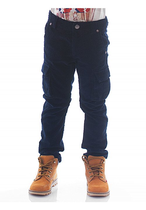 Bimbus Pantalone velluto con tasche Blu