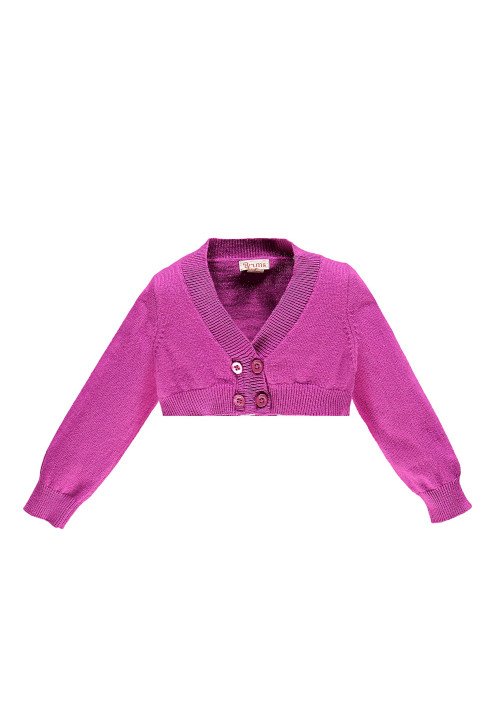  Scaldacuore doppio petto in maglia tricot Viola - Abbigliamento neonata