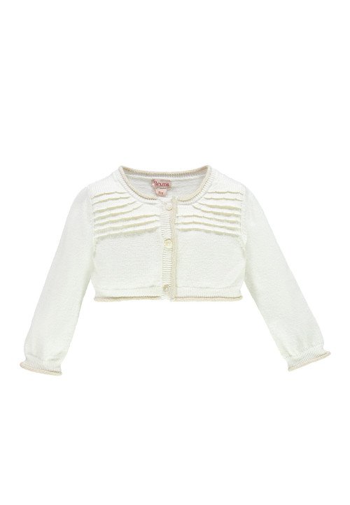  Scaldacuore in maglia tricot  Bianco - Abbigliamento neonata