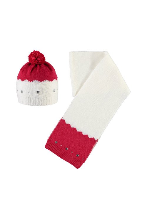 Set cappello e sciarpa in tricot