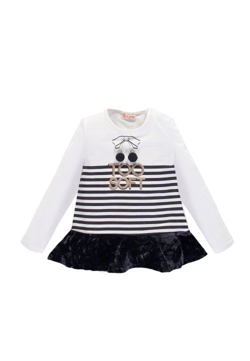 T-shirt in jersey stretch mano pesca - Kid girl clothing 4-18 years