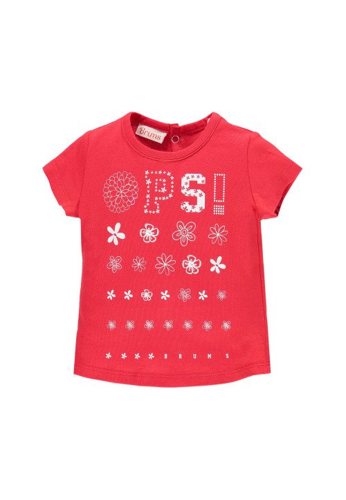  T-shirt manica corta in jersey Rosso - Abbigliamento neonata