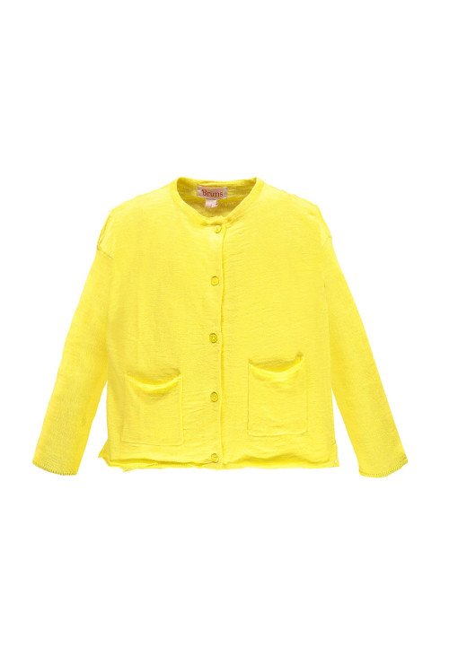 Brums Cardigan tricot in cotone Giallo