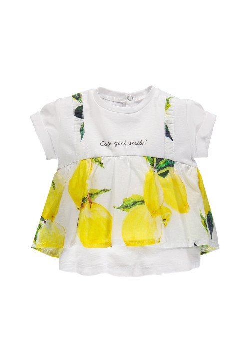 T-shirt in jersey con finta canotta - Abbigliamento neonata 0-36 mesi