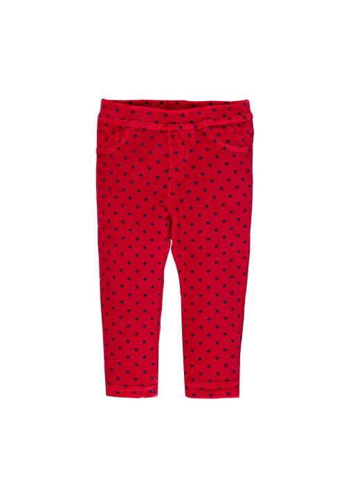 Brums Jeggings in ciniglia stampata Rosso