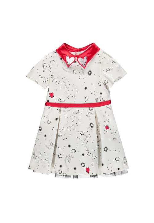 Abito in punto milano stampato  - Baby girl clothing 0-36 months