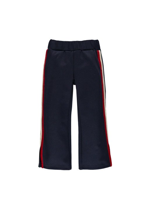  Pantalone diagonale stretch con bande laterali Blu - Abbigliamento bambini online | Vestiti per bambini - Outletbambini bambina