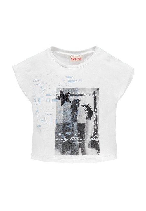 T-shirt in jersey e garza MAXI ME-BIMBA - Abbigliamento bambini online | Vestiti per bambini - Outletbambini bambina