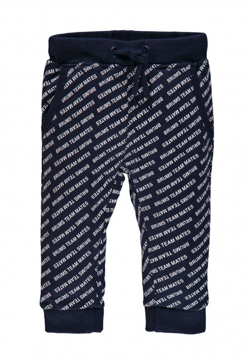Brums Pantalone in felpina stampata all over Blu