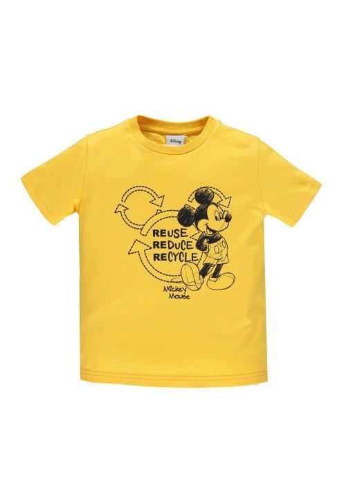 T-shirt Disney Green Mickey Mouse Recycle