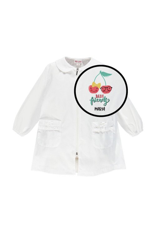 Grembiule bambina con zip con stampa personalizzata frutta - Abbigliamento bambina e ragazza 4-18 anni