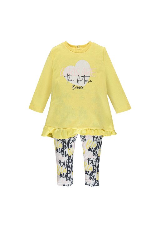 Tuta 3 pz:top in felpina+doppio leggings - Baby girl clothing 0-36 months