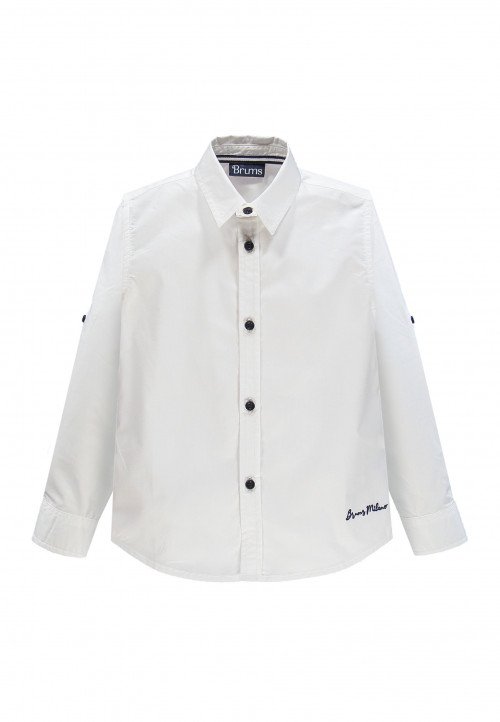  Brums Camicia in popeline Bianco Bianco - Abbigliamento da bambino e da ragazzo