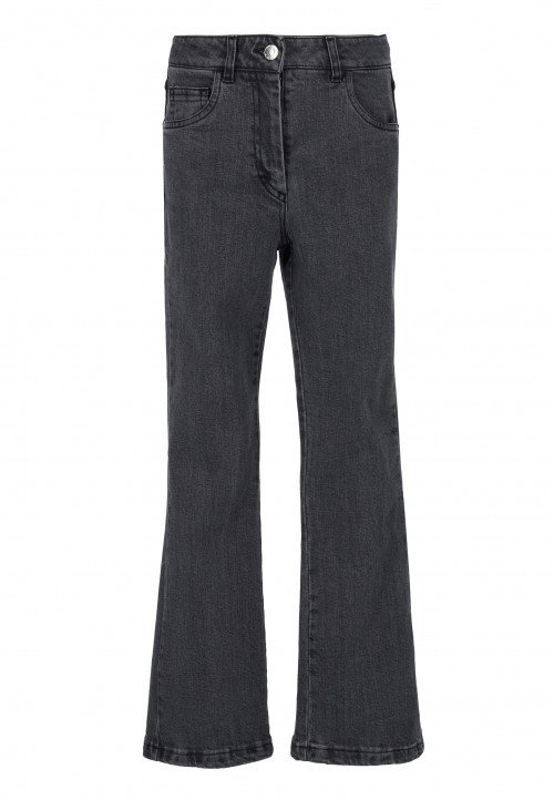  Jeans denim stretch a zampa Nero - Abbigliamento bambini online | Vestiti per bambini - Outletbambini bambina
