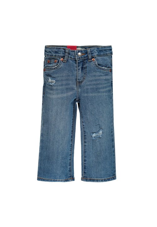 Levis Jeans Cropped Wide Leg Azzurro