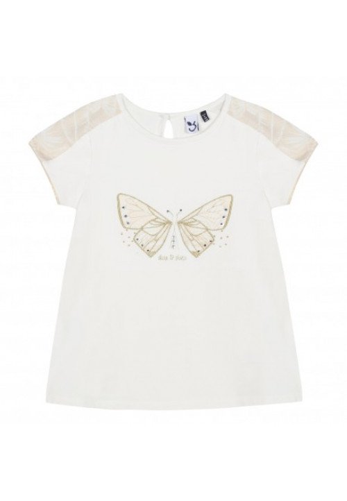 T-Shirt manica corta Butterfly 3pommes - Abbigliamento bambini online | Vestiti per bambini - Outletbambini bambina