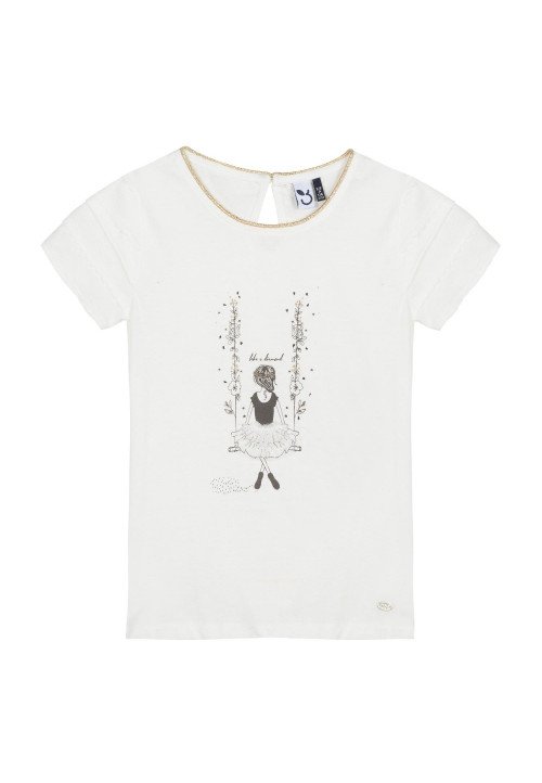 Amisu T-shirt MODA DONNA Camicie & T-shirt T-shirt Paillettes sconto 58% Bianco L 