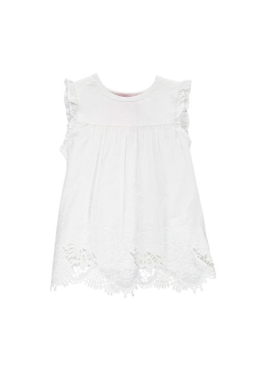 Lili Gaufrette T-Shirts (Sleeveless) White