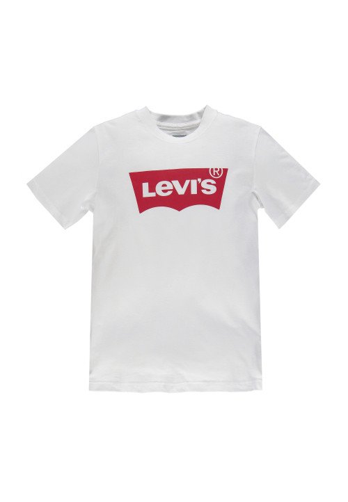 Levis BATWING TEE - T-shirt Bianca Logo Rosso Bianco