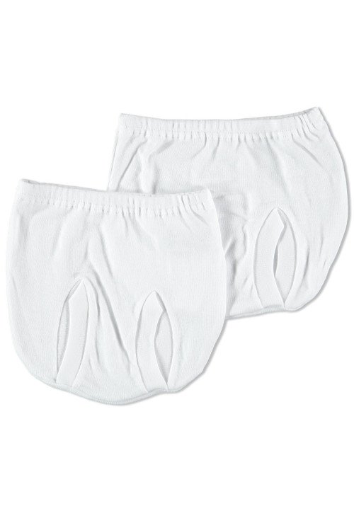  Ellepi Set 2 culottes Bianco Bianco - Abbigliamento da neonata