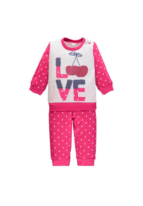  Pigiama lungo in jersey Rosa - Abbigliamento bambini online | Vestiti per bambini - Outletbambini bambina