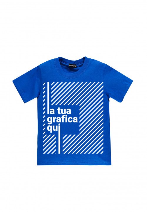 Fantaztico T-shirt azzurro scuro bambino personalizzabile Azzurro