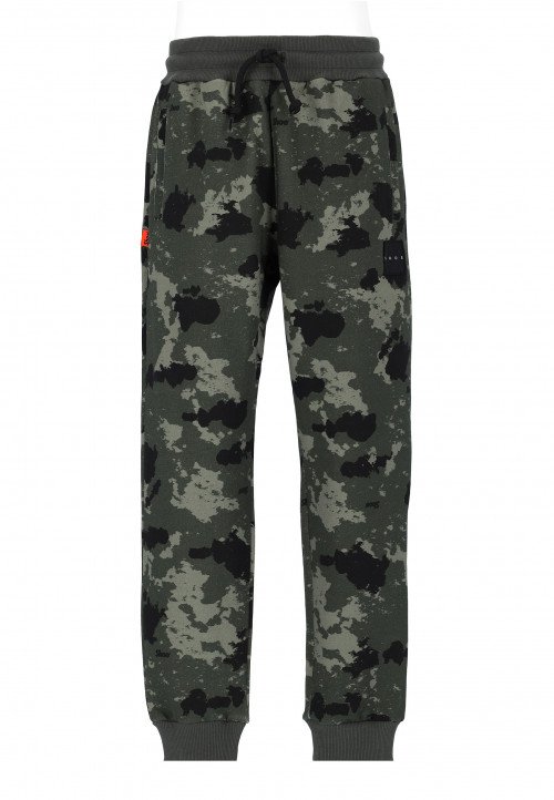 Pantalone in felpa stampa camouflage