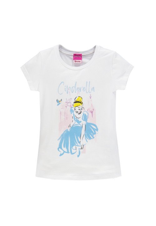 Disney T-shirt Disney Princess Cinderella Castle Bianco