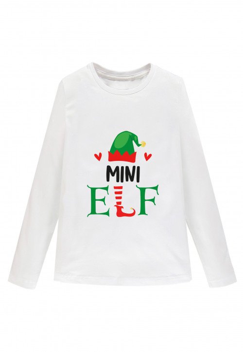 Maglietta Manica Lunga Natale Mini Elf bambina