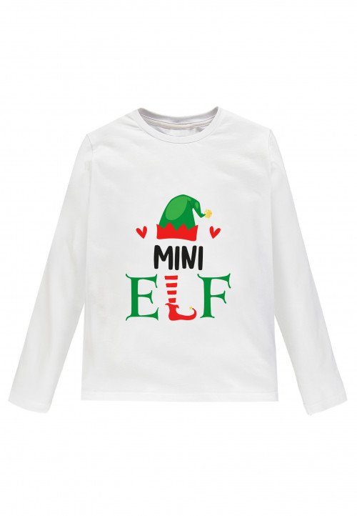 Maglietta Manica Lunga Natale Mini Elf bambino