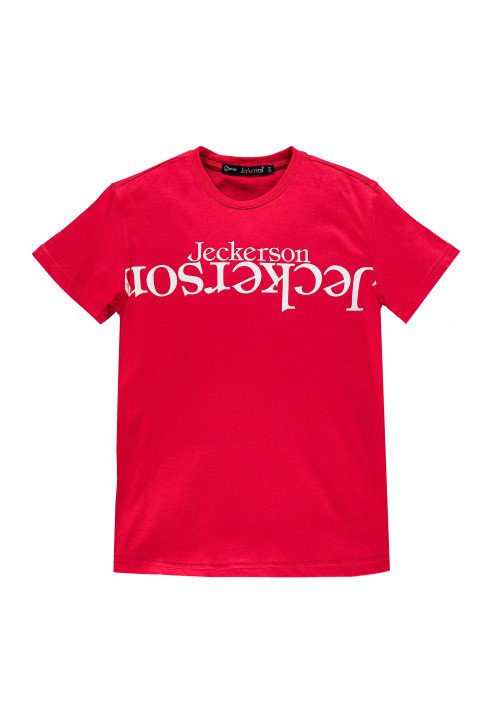 Jeckerson T-Shirt Logo Mezza Manica Rosso