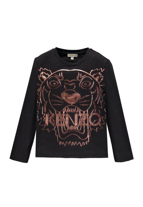 Kenzo Kids T-shirt Tiger bambina Nero