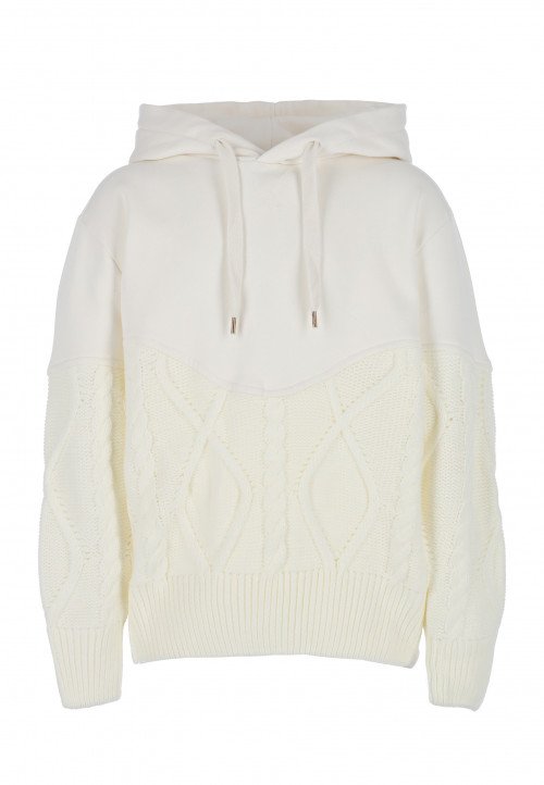 Lù Lù by Miss Grant Hooded sweaters White