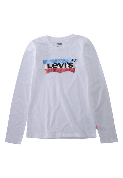 Levis T-shirt lunga Metallic Ba bianca Bianco