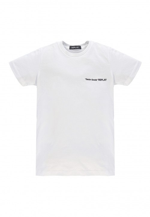 Replay T-Shirt Logo Manica Corta Bianco