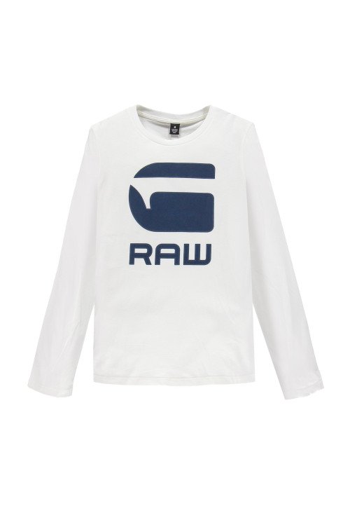 G-star RAW T-shirt lunga Logo G Raw Bianco