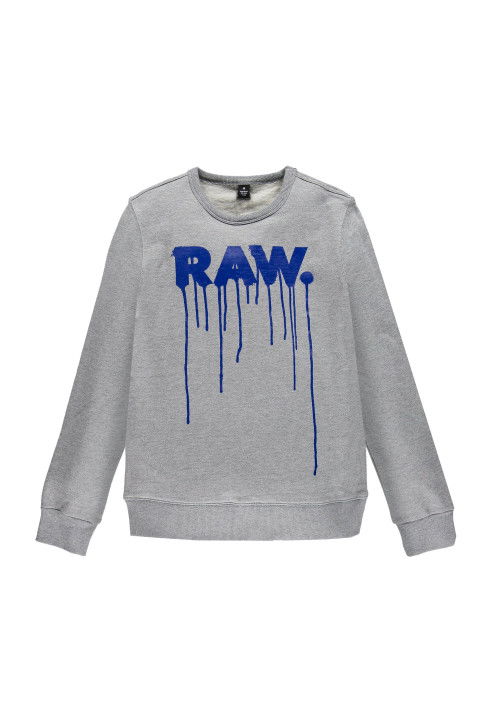 G-star RAW Felpa girocollo RAW spray blu Grigio