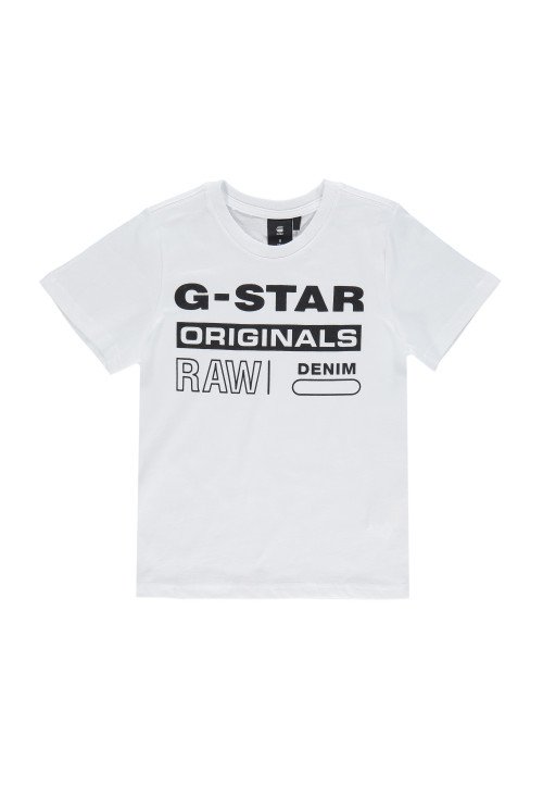 G-star RAW T-shirt logo G-star originals Raw denim bianca Bianco