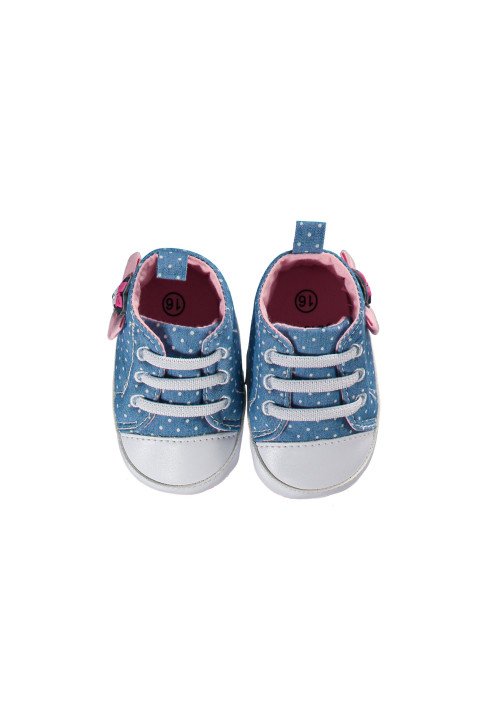 Disney Sneakers neonata in tela Minnie Azzurro