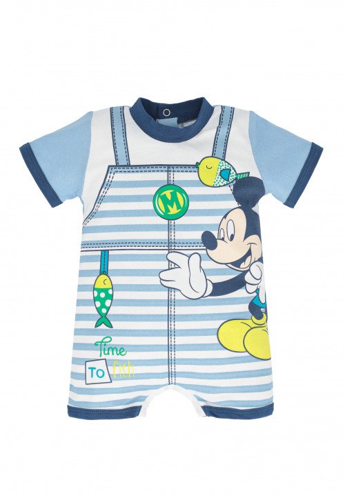 Pagliaccetto in jersey stampato Mickey Mouse